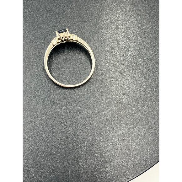 NV Signed Prong Set Oval Sapphire 925 Sterling Silver Ring Sz 9.50 - Picture 6 of 9